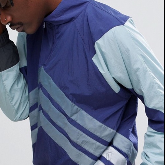 Vintage Retro Rare Adidas V-Stripes Windbreaker Pullover - Picture 5 of 8